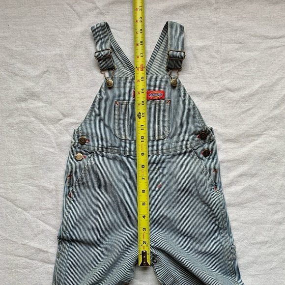 Vintage Dickies 100% Cotton Hickory Railroad Engineer Blue Striped Overalls 24M - Picture 12 of 12